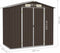 vidaXL - Tuinschuur - 205x129x183 - cm - gegalvaniseerd - staal - bruin