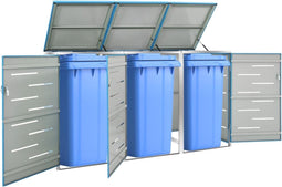 vidaXL - Containerberging - dubbel - 138x77,5x112,5 - cm - roestvrij - staal