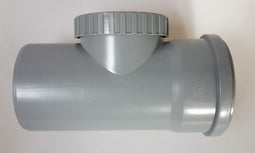 Revisiebuis Reinigingsbuis Revisieopening DN110, Polypropyleen, Grijs, 110 mm, 1 stuk