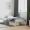 vidaXL - Bedframe - met - hoofdbord - metaal - wit - 90x190 - cm