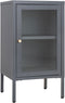 House Nordic Dalby Vitrinekastje - Grijs Staal - Glazen Deur - 38x70x35 cm