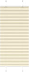 vidaXL - Plissé - rolgordijn - 65x100 - cm - stofbreedte - 64,4 - cm - polyester - crème