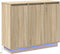 vidaXL - Dressoir - met - LED - in - Sonoma - Eiken - 90x32x75 - cm - van - Bewerkt - Hout