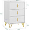 SoBuy FBT115-L-W - Nachtkastje - 3 Lades - Wit 40x40x63cm
