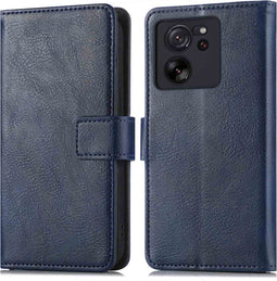 iMoshion Hoesje Geschikt voor Xiaomi 13T Pro / 13T Hoesje Met Pasjeshouder - iMoshion Luxe Bookcase - Donkerblauw