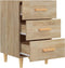 vidaXL - Nachtkastje - 40x40x66 - cm - bewerkt - hout - sonoma - eikenkleurig