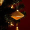 Kerstboom hanger goud - glas - 3 stuks - 8 cm - Werner Voss