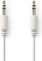 Nedis Stereo-Audiokabel - 3,5 mm Male - 3,5 mm Male - Vernikkeld - 1.00 m - Rond - Wit - Polybag
