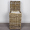 Wasmand - Vierkant - Met deksel - 40x40xH65 - Riet - Rotan