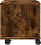vidaXL - Printerkastje - met - wielen - 41x32x34,5 - cm - gerookt - eikenkleurig