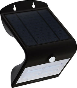 V-TAC VT-768 Solarlampen - Solar Wandlampen - IP65 - Zwart - 3 Watt - 400 Lumen - 4000K+3000K