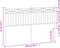 vidaXL - Hoofdbord - 200 - cm - metaal - zwart