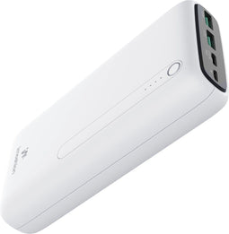 iMoshion® Powerbank 27000 mAh - Snellader & batterij-indicator - Geschikt voor o.a. iPhone & Samsung 18 Watt - USB A, USB C & Micro USB - Wit