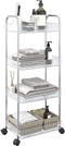 vidaXL - Opbergtrolley - 4-laags - 37x28x95 - cm - acryl - transparant