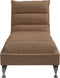 vidaXL - Chaise - longue - met - kussens - stof - bruin