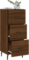 vidaXL - Dressoir - 34,5x34x90 - cm - bewerkt - hout - bruin - eikenkleur