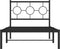 vidaXL - Bedframe - met - hoofdbord - metaal - zwart - 90x200 - cm