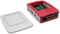 Raspberry Pi 3 - Mini PC - Behuizing Rood/Wit - 71mm x 96mm x 26mm