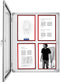 Magnetoplan Show Box Inner Showcase SP - 4xdin A4 - 61x73x4cm (BXHXT) - Wit