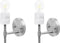 ARMERIA - Wandlamp set van 2 - Zilver - Metaal