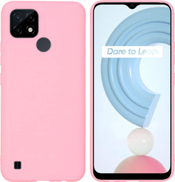 iMoshion Hoesje Geschikt voor Realme C21 Hoesje Siliconen - iMoshion Color Backcover - Roze