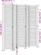 vidaXL - Kamerscherm - met - 5 - panelen - massief - paulowniahout - wit