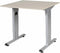 Verstelbaar Bureau - 80x80 Eiken - alu frame