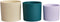 Elho - Lex Pott - Bloempot - Set 14 - Wit Groen Paars - L 14 x B 13,8 x H 12 cm (set van 3)