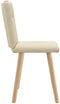 vidaXL - Eetkamerstoelen - 2 - st - stof - crèmekleurig