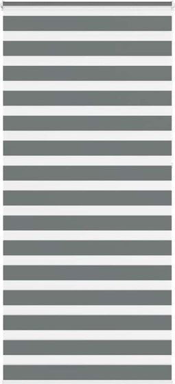 vidaXL - Zebra - rolgordijn - 105x230 - cm - stofbreedte - 100,9 - cm - donkergrijs