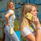 iMoshion Hoesje Geschikt voor iPhone 11 Pro Hoesje Met Koord - iMoshion Siliconen design hoesje met koord - Geel / Flower Yellow