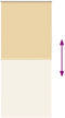 vidaXL - Rolgordijn - verduisterend - 120x230 - cm - beige