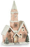 Decoratieve figuren Roze Kerstmis LED Licht Huis Magnesium (21 x 77 x 48 cm)