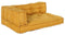 vidaXL - Palletsofa - Kussen - met - Arm- - en - Rugsteun - Geel - Stof