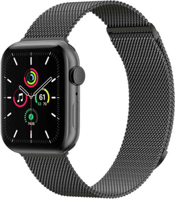 imoshion Milanees magnetisch bandje - Geschikt voor Apple Watch 1, 2, 3, 4, 5, 6, 7, 8, 9, 10 (42 mm), SE - 38/40/41 mm - Grijs - M