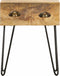 vidaXL - Nachtkastje - 40x30x50 - cm - massief - mangohout
