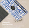 imoshion Tablet Hoes - Geschikt voor Samsung Galaxy Tab S9 11.0 inch Ultra / Galaxy Tab S10 Ultra - 360° Draaibare Design Bookcase 3 inkepingen - White Blue Stripes