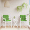 vidaXL - Stoelkussens - 2 - st - lage - rug - 100x50x7 - cm - stof - gemêleerd - groen