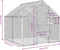 Volière 1,79x2x1,85 m aluminium antracietkleurig