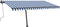 vidaXL - Luifel - vrijstaand - handmatig - uittrekbaar - 400x300 - cm - blauw - en - wit