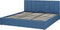 DREUX - Bed met opbergruimte - Blauw - 180 x 200 cm - Polyester