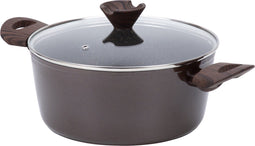 Resto Carina Kookpan - Ø24 cm - 4,7L - Marmeren Antiaanbaklaag - Bruin