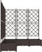 vidaXL - Tuinplanter - met - Trellis - 5 - stuks - Bruin - 120x120x125,5 - cm
