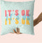 Kussenhoes HappyFriday Aware Okay Multicolour 50 x 50 cm 2 Onderdelen