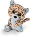 Nici Luipaard/jaguar Lassi - pluche knuffel - beige/blauw - 25 cm