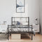 vidaXL - Bedframe - met - hoofd- - en - voeteneinde - metaal - zwart - 100x190 - cm