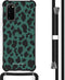 iMoshion Hoesje Geschikt voor Samsung Galaxy S20 Hoesje Met Koord - iMoshion Design Hoesje met Koord - Zwart / Meerkleurig / Groen / Panther Illustration