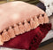 Dutch Decor RUBY - Kussenhoes katoen 45x45 cm - Dusty Pink - roze - met flosjes - met rits