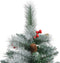 vidaXL - Kunstkerstboom - met - scharnieren - dennenappels - en - bessen - 180 - cm