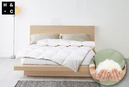 H&C Luxe Eendendonzen Dekbed - 15% Dons - Geschikt voor Het Hele Jaar - 140×220 cm - Wit